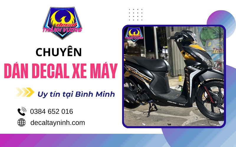 các kiểu dán decal xe máy tại Bình Minh Tây Ninh
