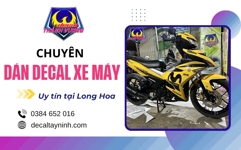 dán decal xe máy Long Hoa Tây Ninh